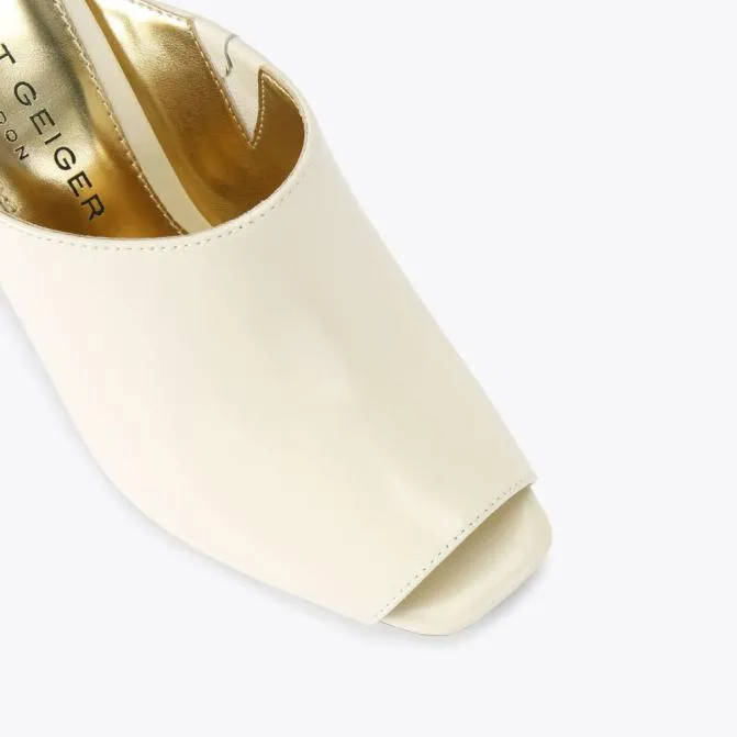 Kurt Geiger Heels Eagle Square Mule High Heel Bone 8211 Women