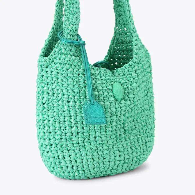 Kurt Geiger Mini Bags Small Crochet Tote Bag Pale Green 8211 Women