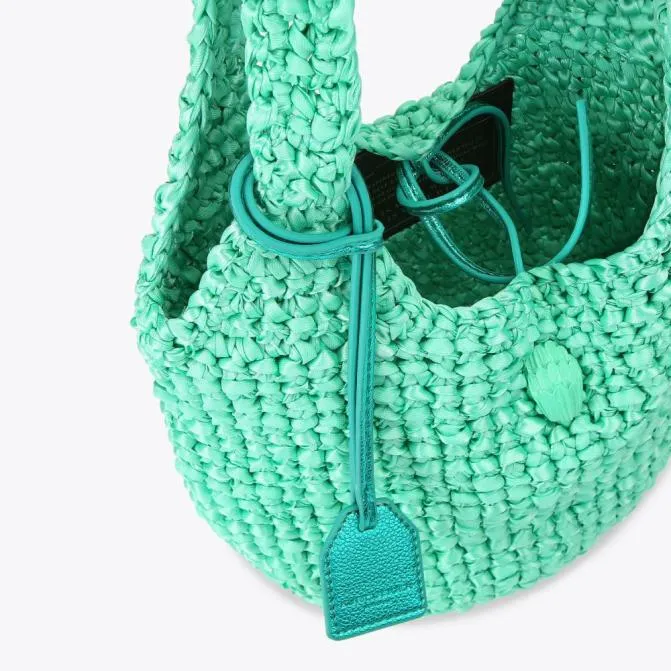 Kurt Geiger Mini Bags Small Crochet Tote Bag Pale Green 8211 Women