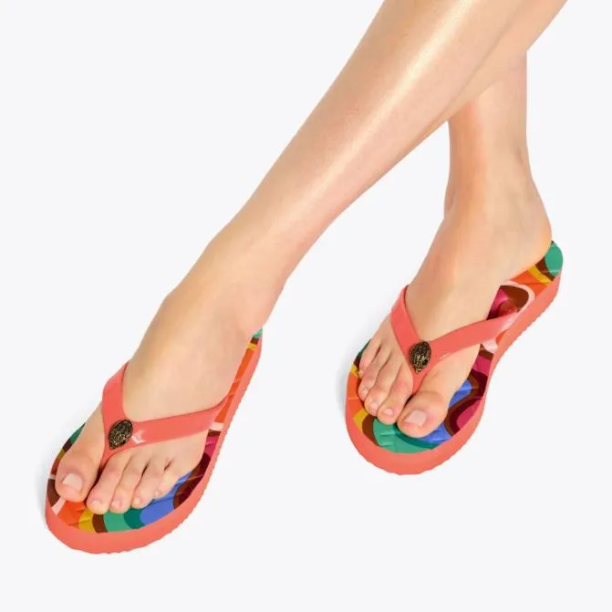 Kurt Geiger Sandals Kensington Flip Flop Peach 8211 Women