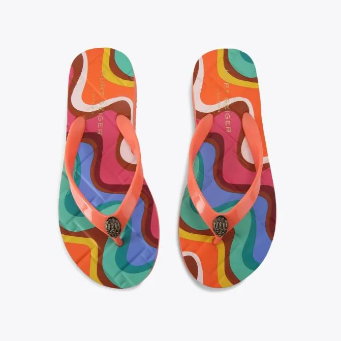 Kurt Geiger Sandals Kensington Flip Flop Peach 8211 Women