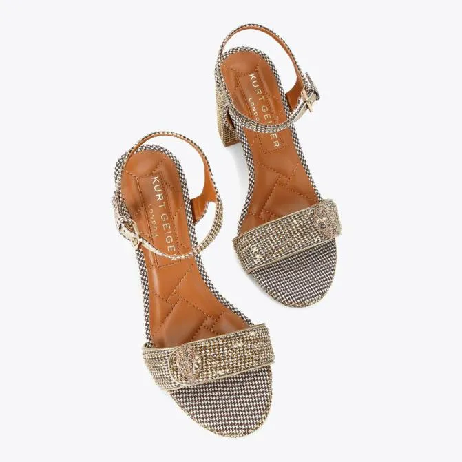Kurt Geiger Sandals Kensington Langley Heel Beige 8211 Women