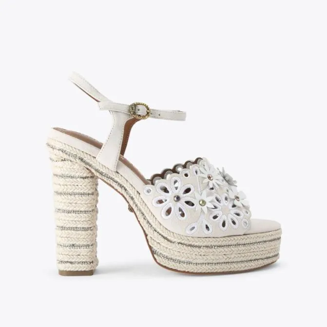 Kurt Geiger Sandals Platform Flower Sandal Bone Combination 8211 Women