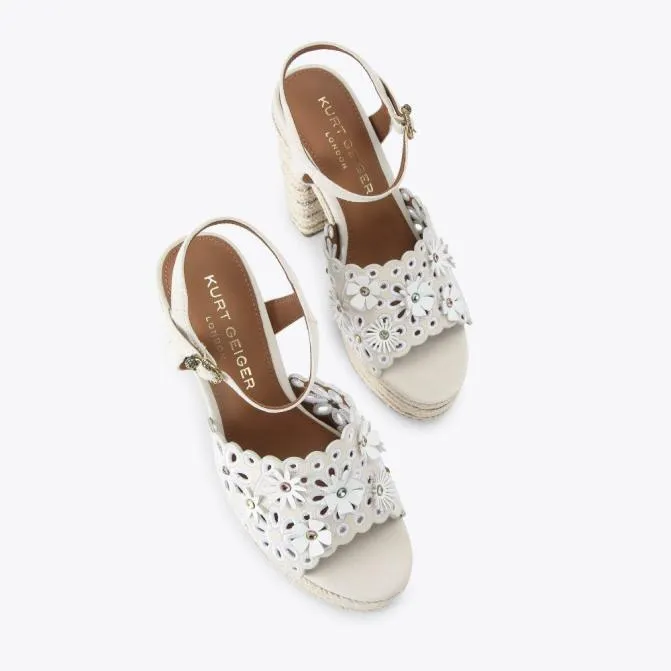 Kurt Geiger Sandals Platform Flower Sandal Bone Combination 8211 Women