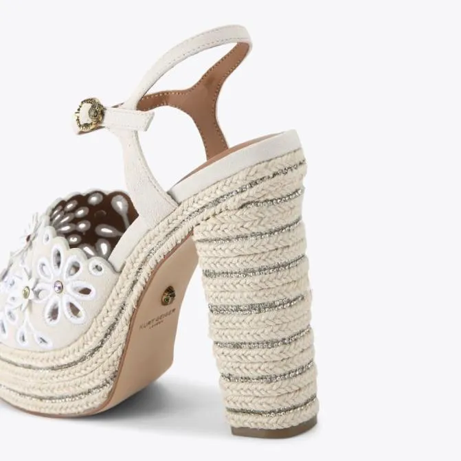 Kurt Geiger Sandals Platform Flower Sandal Bone Combination 8211 Women