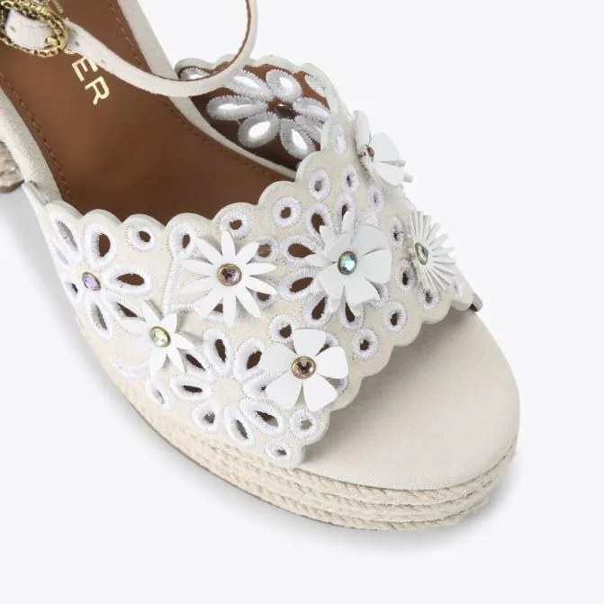 Kurt Geiger Sandals Platform Flower Sandal Bone Combination 8211 Women