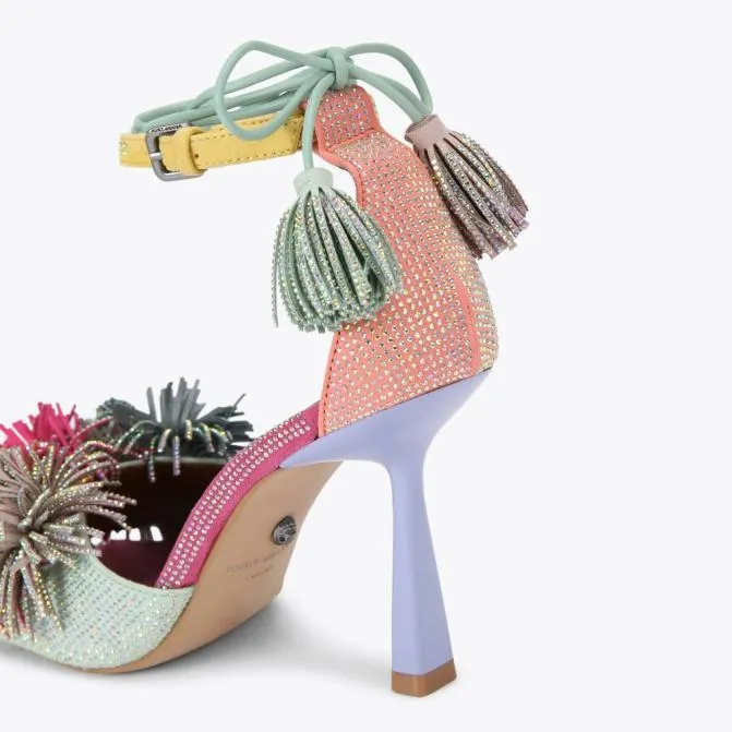 Kurt Geiger Sandals Pom Pom Tie Ankle Heel Multiother 8211 Women