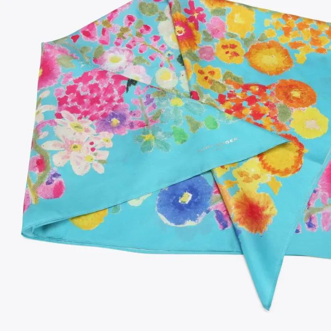 Kurt Geiger Scarves and Gloves Large Square Scarf Turquoise 8211 Women