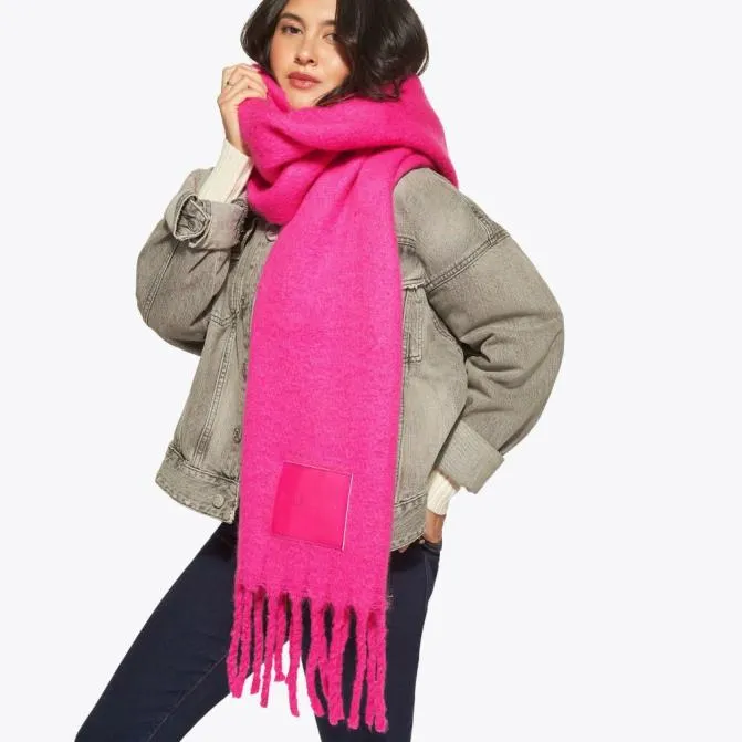 Kurt Geiger Scarves and Gloves Yarndye Scarf Fushia 8211 Women