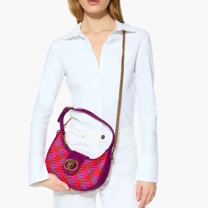 Kurt Geiger Shoulder Bags Small Chelsea Hobo Bag Fushia Combination 8211 Women