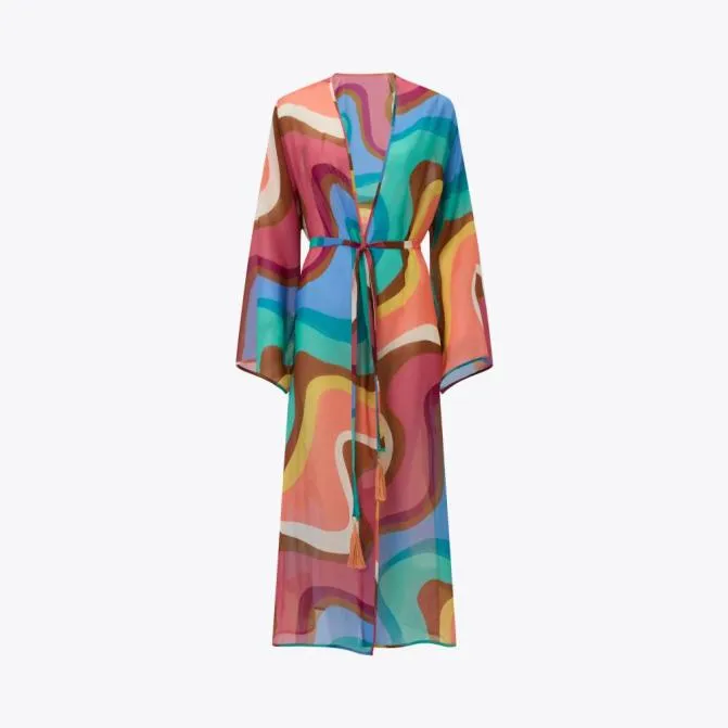 Kurt Geiger Swim Resort Robe Mid Brown 8211 Women