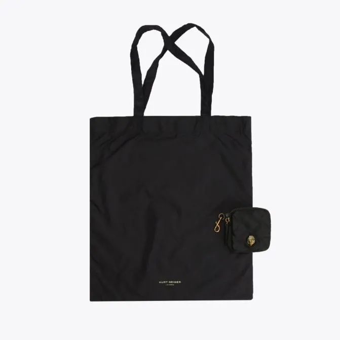 Kurt Geiger Tote Bags Recycled Packaway Tote Black 8211 Women