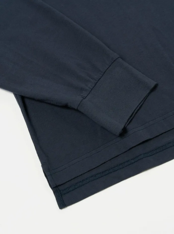 LS Tee In Navy Organic Jersey Men Universal Works Tees