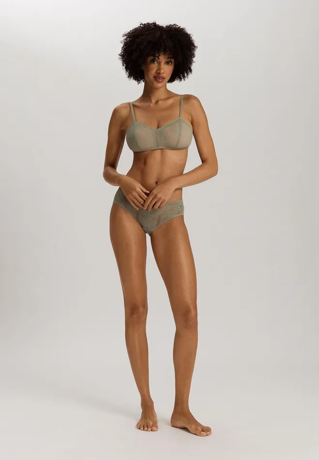 Lace Bralette Crystal Green Women HANRO Wireless Bras