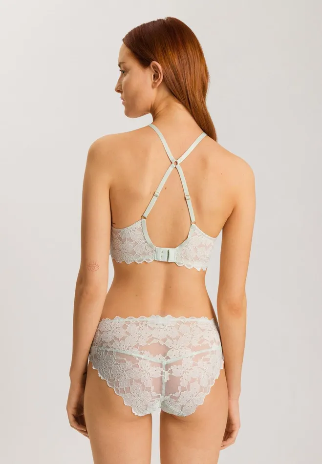 Lace Halter Neck Bralette White Sage Women HANRO Wireless Bras