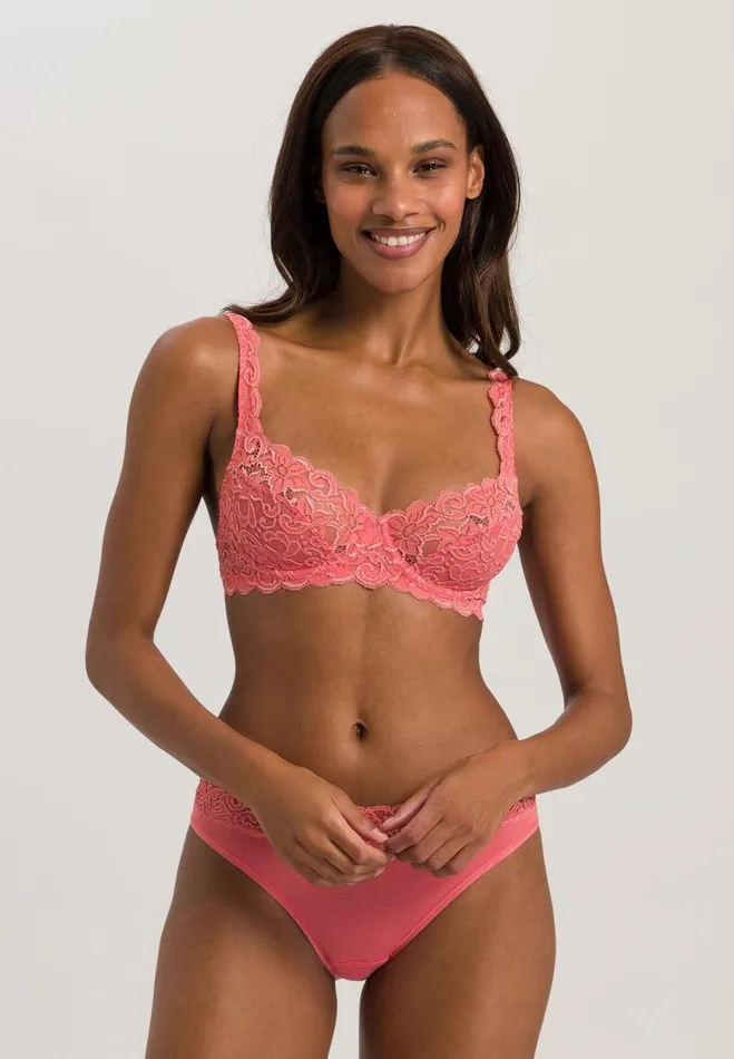 Lace Underwire Bra Porcelain Rose Women HANRO Underwire Bras