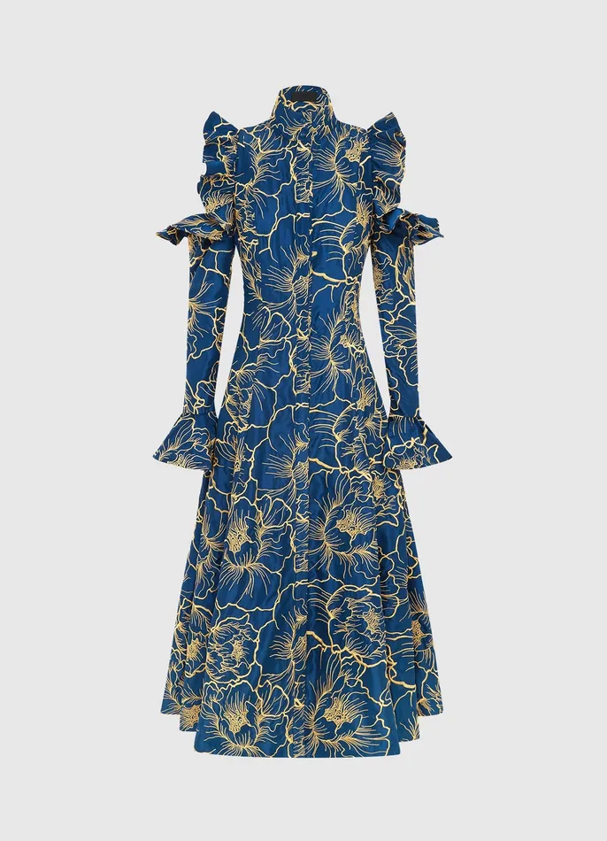 LEO LIN Dresses and Jumpsuits Women Ezra Midi Dress 8211 Marine Blue
