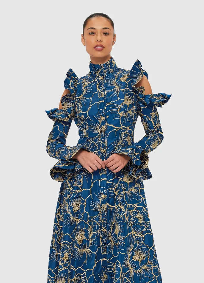 LEO LIN Dresses and Jumpsuits Women Ezra Midi Dress 8211 Marine Blue