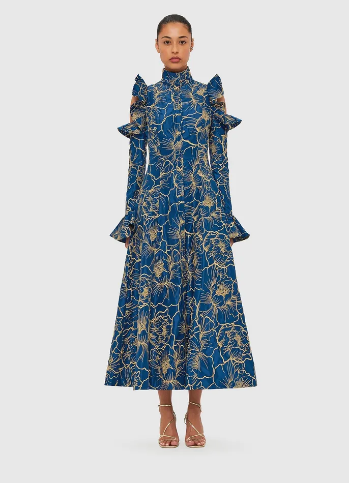 LEO LIN Dresses and Jumpsuits Women Ezra Midi Dress 8211 Marine Blue
