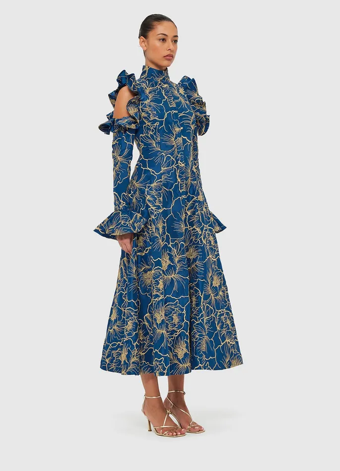 LEO LIN Dresses and Jumpsuits Women Ezra Midi Dress 8211 Marine Blue