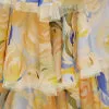 LEO LIN Dresses and Jumpsuits Women Paloma One Shoulder Ruffled Gown 8211 Bouquet Print