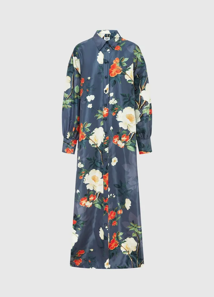 LEO LIN Madeline Coat Dress 8211 Pear Blossom Print Women Coats and Jackets