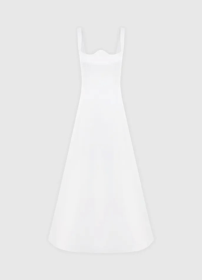 LEO LIN Odette Midi Dress 8211 Snow Women Dresses and Jumpsuits