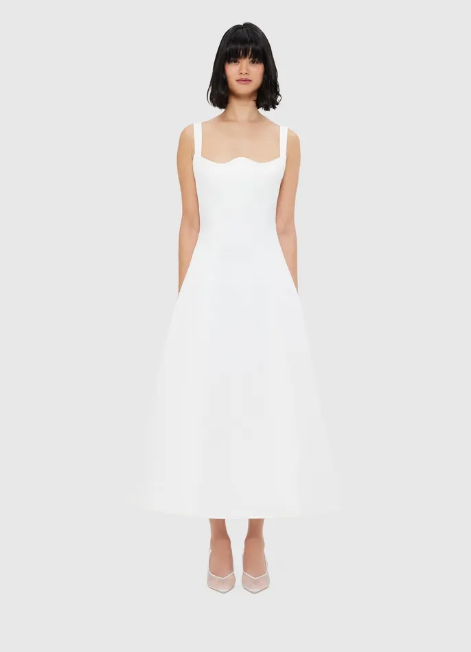 LEO LIN Odette Midi Dress 8211 Snow Women Dresses and Jumpsuits