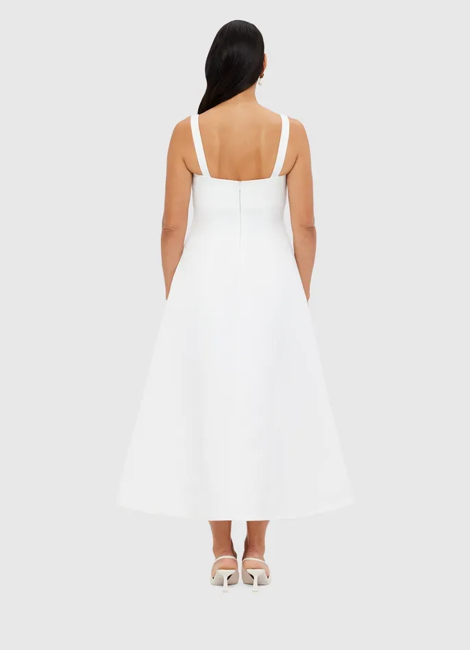 LEO LIN Odette Midi Dress 8211 Snow Women Dresses and Jumpsuits