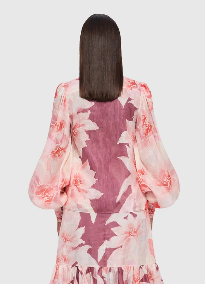 LEO LIN Tops and Shirts Women Cambridge Blouse 8211 Orient Print in Hibiscus