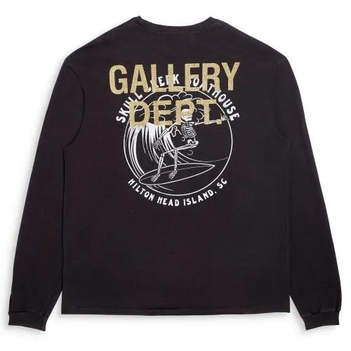 Long Sleeve Men Gallery Dept SKULL CREEK LS TEE Vintage Black