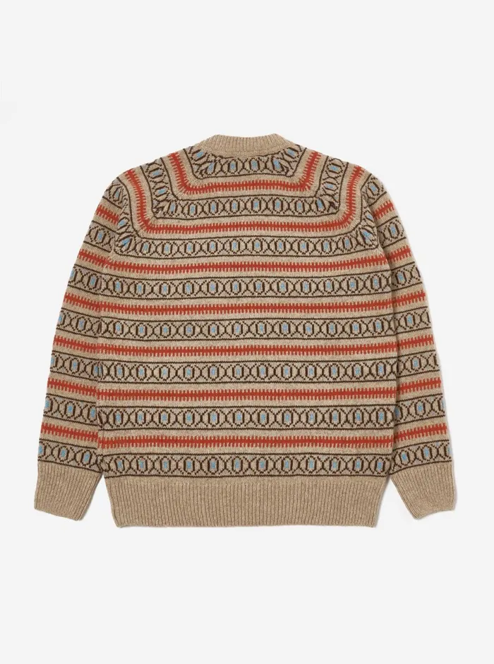 Loose Pocket Crew In Oatmeal Eco Wool Men Universal Works Knitwear