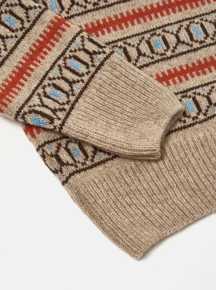 Loose Pocket Crew In Oatmeal Eco Wool Men Universal Works Knitwear