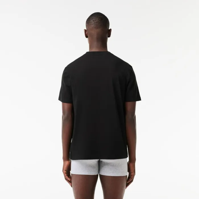 Loungewear and Pajamas Men Lacoste Men039s Branded Jersey Pajama Top Black White 258