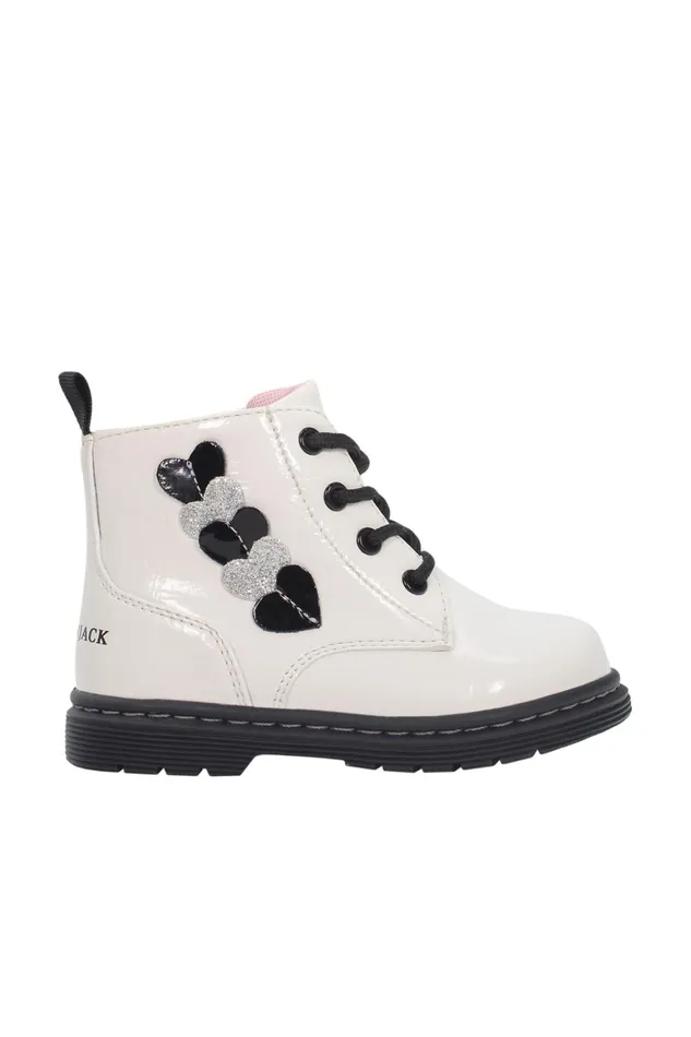 Lumberjack Shoes Girls ANKLE BOOT LACE UP WHITE Girl 776 White