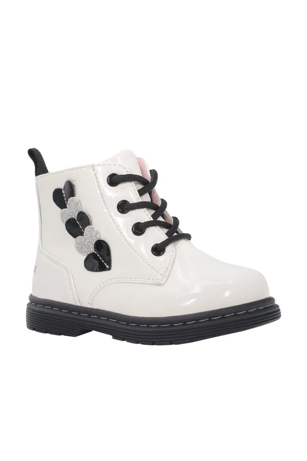 Lumberjack Shoes Girls ANKLE BOOT LACE UP WHITE Girl 776 White