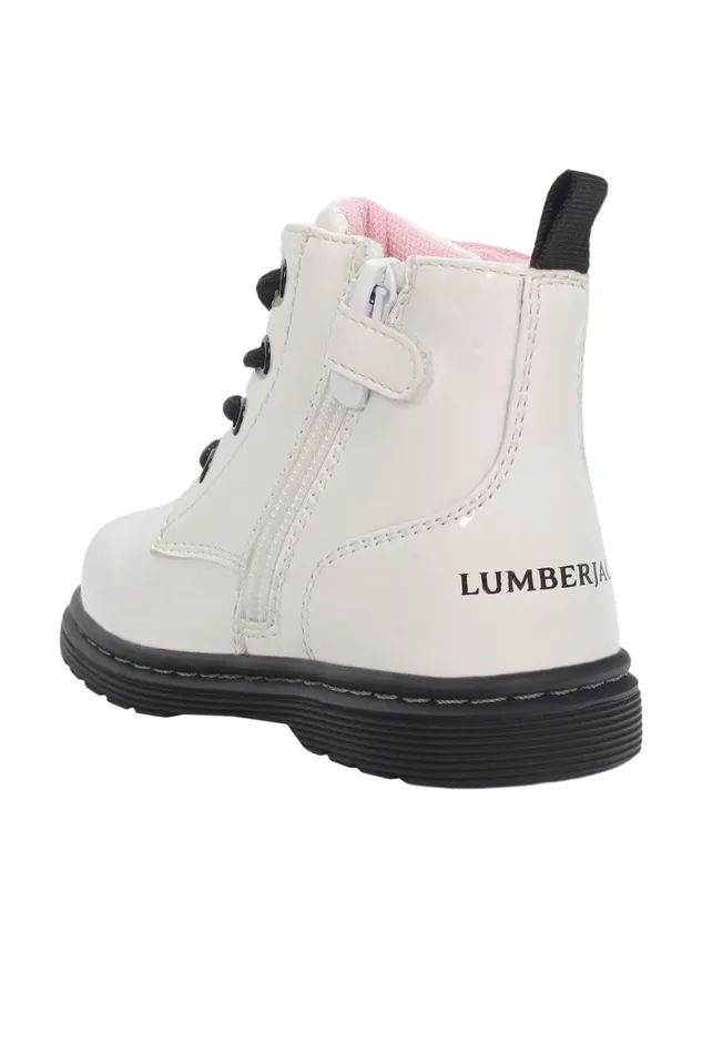Lumberjack Shoes Girls ANKLE BOOT LACE UP WHITE Girl 776 White