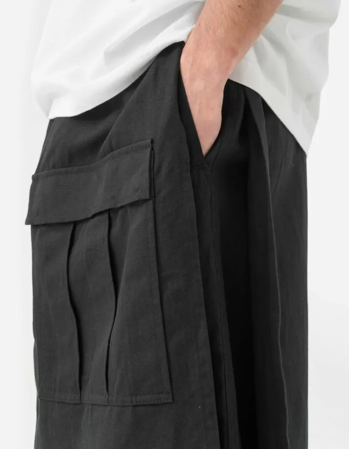 Maharishi Hakama Pants 6008 Cobra Asym Cargo Hakama Pants Black 8211 Men