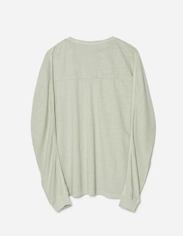 Maharishi Long Sleeve TShirts 5245 Hemp Cross Oversized LS TShirt Sage 8211 Men