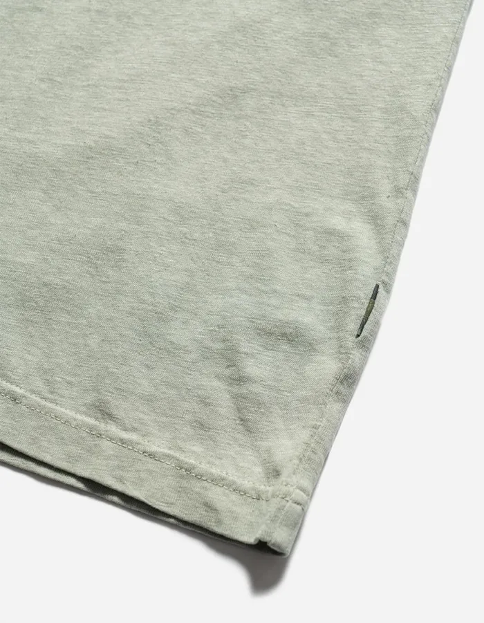 Maharishi Long Sleeve TShirts 5245 Hemp Cross Oversized LS TShirt Sage 8211 Men