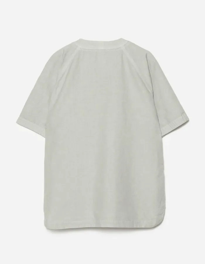 Maharishi Short Sleeve Shirts 6079 Asym Monk Hemp Shirt Sage 8211 Men