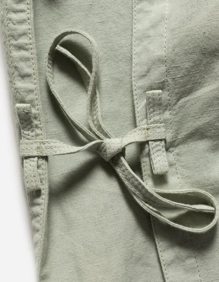 Maharishi Short Sleeve Shirts 6079 Asym Monk Hemp Shirt Sage 8211 Men