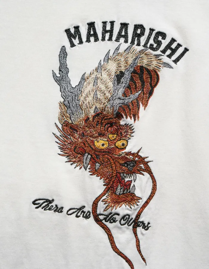 Maharishi Short Sleeve TShirts 6100 Tour Tiger Dragon TShirt White 8211 Men