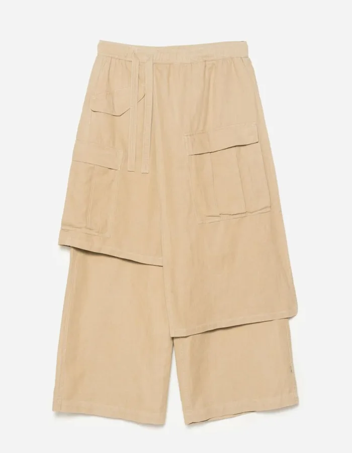 Maharishi Skirts 4588 Asym Cargo Hakama Pants Sand 8211 Men