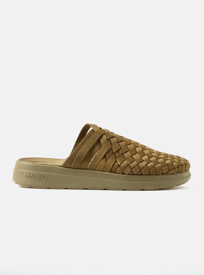 Malibu Colony Classic In Olive Nylon Men Universal Works Footwear