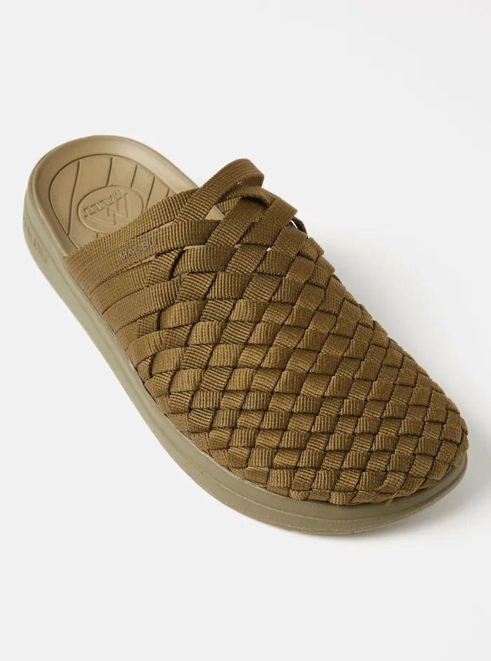 Malibu Colony Classic In Olive Nylon Men Universal Works Footwear