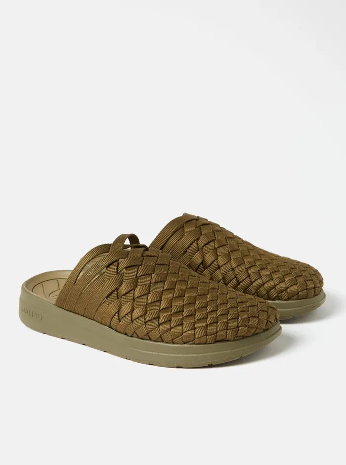 Malibu Colony Classic In Olive Nylon Men Universal Works Footwear