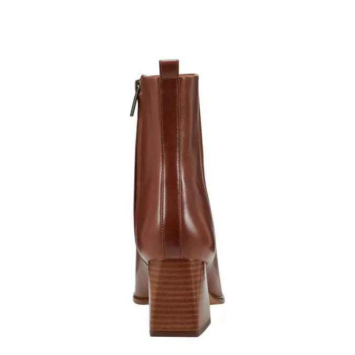 Marc Fisher Booties Women Floria Square Toe Bootie Tan Leather