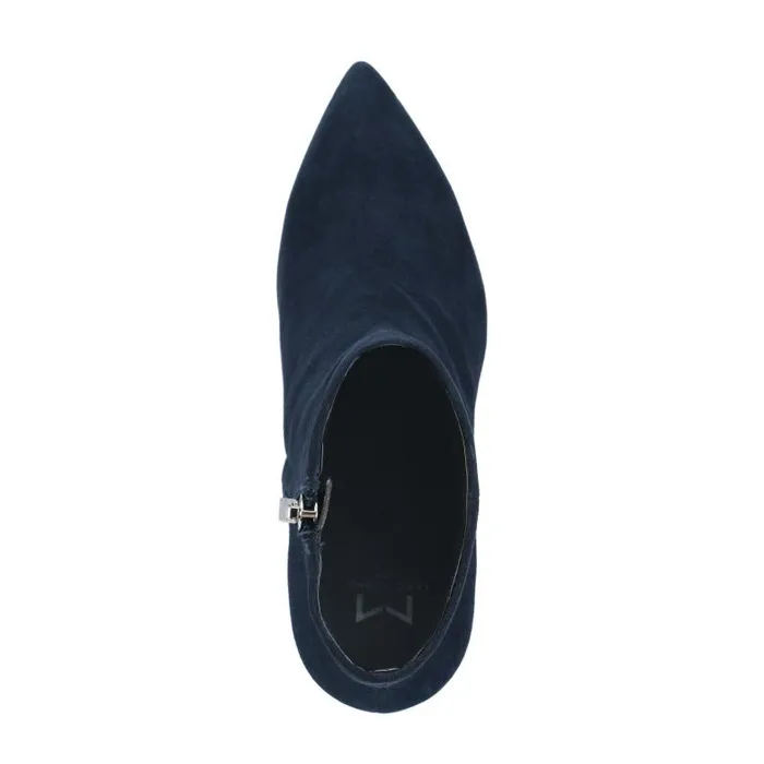 Marc Fisher Booties Women Jarli Pointy Ankle Bootie Navy Suede