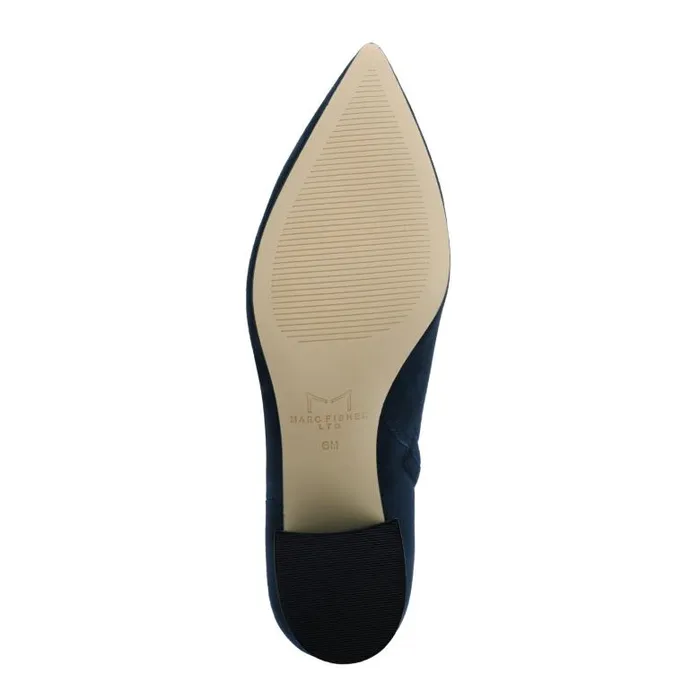 Marc Fisher Booties Women Jarli Pointy Ankle Bootie Navy Suede